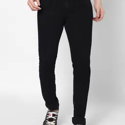 HJ HASASI Men Black Slim Fit Stretchable Jeans-picture-12