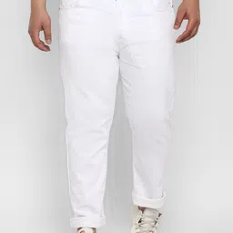 Urbano Plus Men White Regular Fit Stretchable Jeans-picture-16
