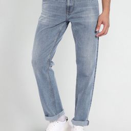 Flying Machine Men Straight Fit Clean Look Heavy Fade Stretchable Jeans-picture-13