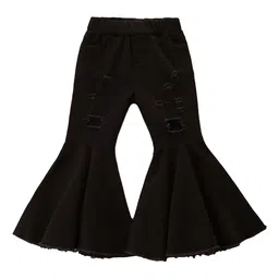 StyleCast Girls Black Flared Mildly Distressed Mid Rise Jeans-picture-31