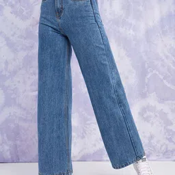 Styli Women High Rise Wide Leg Jeans-image-60