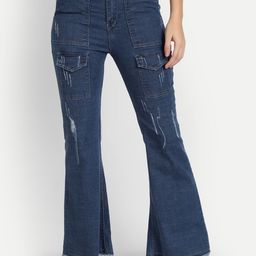 BAESD Women Jean Bootcut High-Rise Mildly Distressed Cotton Jeans-picture-44