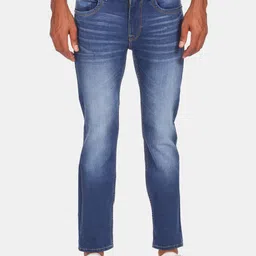 Flying Machine Men Blue Slim Fit Heavy Fade Jeans 70.8% Cotton-picture-36