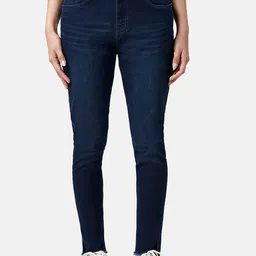 People Women Skinny Fit Low Distress Cotton Jeans-image-29
