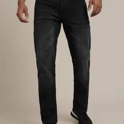 The Roadster Lifestyle Co Men Black Jean Fit Mid-Rise Light Fade Stretchable Denim Jeans-image-44