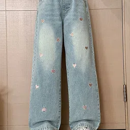 LULU & SKY Girls Straight Fit High-Rise Heavy Fade Jeans-picture-48