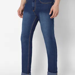 HJ HASASI Men Blue Slim Fit Heavy Fade Clean Look Stretchable Jeans image 2