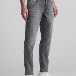 Jack & Jones Men Slim Fit Clean Look Heavy Fade Whiskers Stretchable Jeans image 4