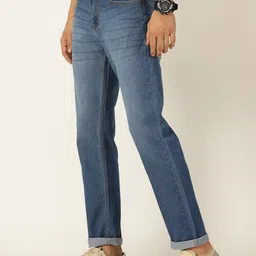 Mast & Harbour Men Smart Mid Rise Light Fade Stretchable Jeans image 3