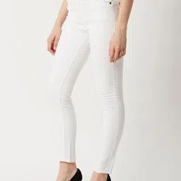 DressBerry Women White Skinny Fit High-Rise Coloured Shade Clean Look Stretchable Jeans-image-36