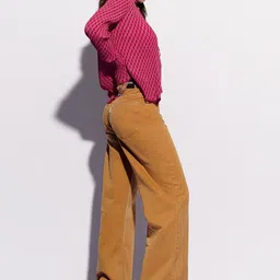 FREAKINS Women Brown Straight Fit Mid-Rise Clean Look Pure Cotton  Jeans image 2