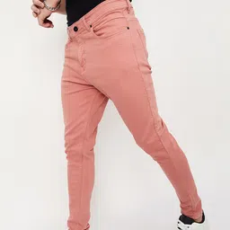max Men Orange Low Distress Jeans image 2