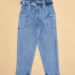 Pantaloons Junior Girls Heavy Fade Mid-Rise Cotton Jeans image 2