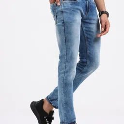 Old Grey Men Slim Fit Heavy Fade Stretchable Jeans image 4