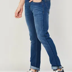 Bossini Men Clean Look Mid Rise Heavy Fade Whiskers & Chevrons Cotton Jeans image 2