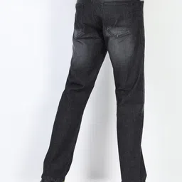HIGHLANDER Men Charcoal Straight Fit Light Fade Stretchable Jeans image 3