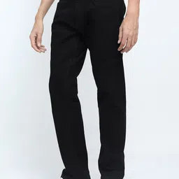 HIGHLANDER Men Black Straight Fit Stretchable Jeans image 4