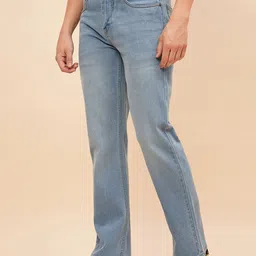 High Star Men Blue Bootcut Mid-Rise Light Fade Stretchable Jeans image 2