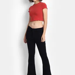 Next One Women Smart Bootcut High Rise Clean Look Stretchable Jeans image 3