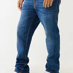 True Religion Men Super T Ricky Straight Fit  Mid-Rise Solid Jeans image 2