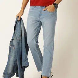 Mast & Harbour Men Blue Smart Slim Fit Clean Look Light Fade Stretchable Jeans image 3