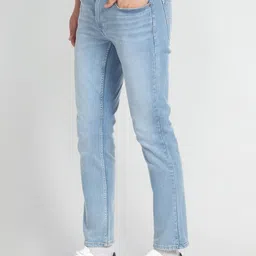 Flying Machine Men Tapered Fit Mid-Rise Heavy Fade Cropped Clean Look Stretchable Jeans image 3