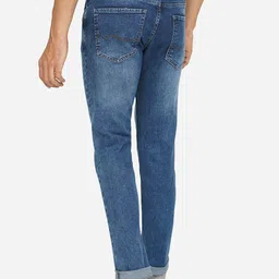 Greenfibre Men Blue Slim Fit Heavy Fade Cotton Jeans image 4