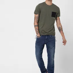 Jack & Jones Men Blue Cotton Light Fade Mid-Rise Regular Fit Jeans image 4