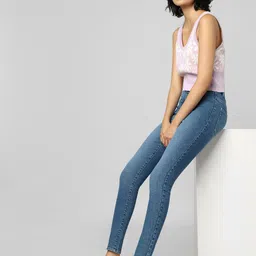 ONLY Women Skinny Fit High-Rise Heavy Fade Cotton Jeans-image-26