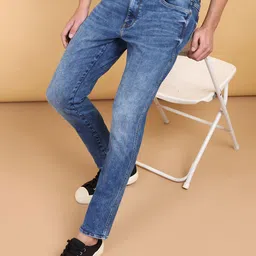 Wrangler Slim Fit Mid-Rise Heavy Fade Medium Shade Clean Look Stretchable Jeans-image-92