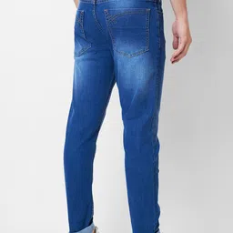 GIORDANO Men Slim Fit Heavy Fade Stretchable Jeans image 2