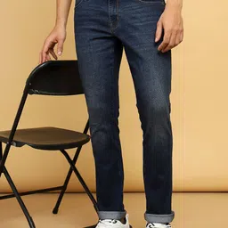 Wrangler Men Skanders Slim Fit Low-Rise Dark Shade Clean Look Stretchable Jeans-picture-12