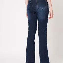 Kraus Jeans Women Flared High Rise Light Fade Clean Look Jeans image 4