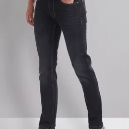 AD By Arvind Men Skinny Fit Low Distress Light Fade Jeans image 2