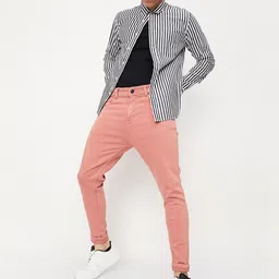 max Men Orange Low Distress Jeans image 4