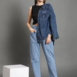 BAESD Women Jean Straight Fit High-Rise Cotton Jeans image 4