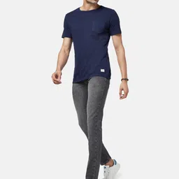 SF JEANS by Pantaloons Men Grey Melange Slim Fit Heavy Fade Jeans image 4