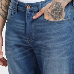 Jack & Jones Men Blue Skinny Fit Low-Rise Mildly Distressed Jeans image 5