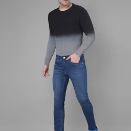 Crimsoune Club Men Slim Fit Mid-Rise Clean Look Heavy Fade Stretchable Jeans image 5