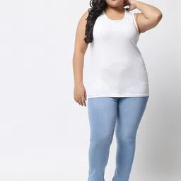 MARC LOUIS Women Blue Mid Rise Light Fade Cotton Jeans image 3