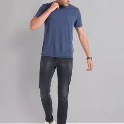 AD By Arvind Men Skinny Fit Low Distress Light Fade Jeans image 4