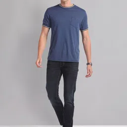 AD By Arvind Men Skinny Fit Low Distress Light Fade Jeans image 5