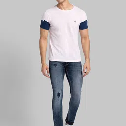 Parx Men Blue Skinny Fit Low Distress Heavy Fade Jeans image 5