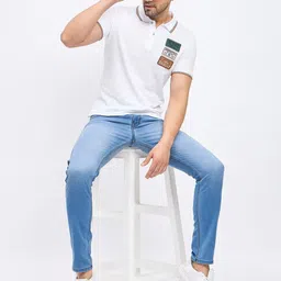 Duke Men Slim Fit Light Fade Stretchable Jeans image 3