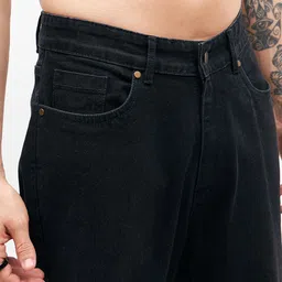 MASCLN SASSAFRAS Men Mid-Rise Slash Knee Pure Cotton Relaxed Fit Jeans image 2