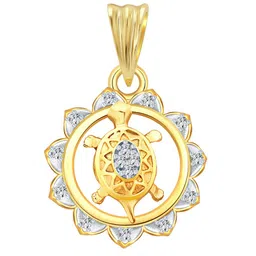 Vighnaharta Unisex Gold-Plated CZ-Studded Pendant-picture-40