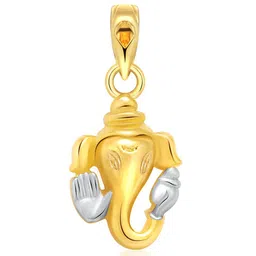 Vighnaharta Gold & Rhodium-Plated Chaturbhuj CZ-Studded God Pendant-picture-22