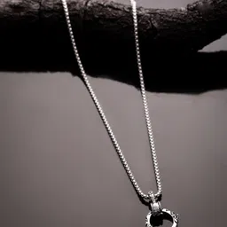 The Roadster Lifestyle Co. Men Silver-Plated Circular Pendants with Chains image 3