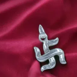 Taraash 925 Sterling Silver Contemporary Swastik Pendant-picture-47