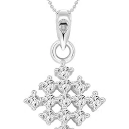 Vighnaharta Rhodium-Plated Cubic Zirconia Pendant with Chain-picture-35